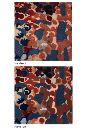 Detailed view of indigenous Pinkalarta sample in pink and blue colour