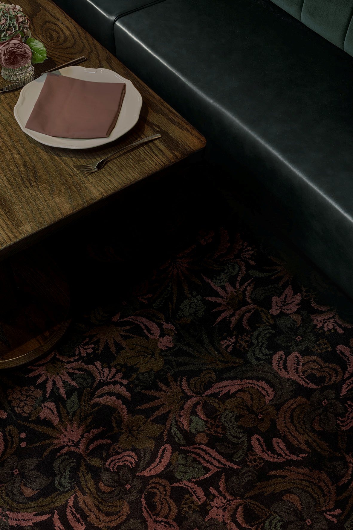 location image of the Grappa dark night Axminster carpert designed by house heras