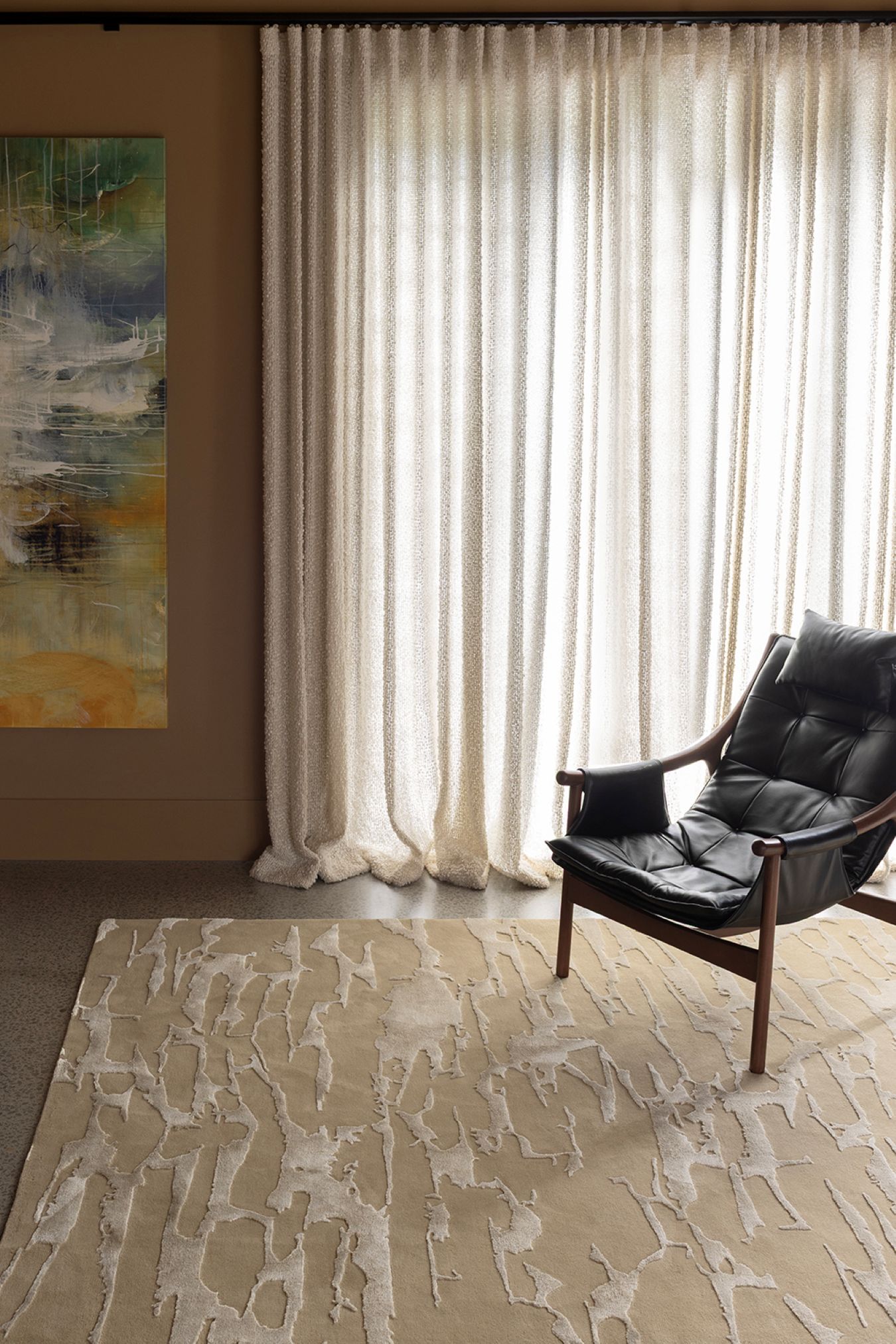 image of the rockface wheat rug