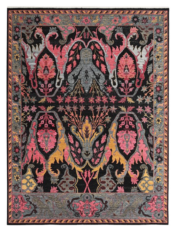 overhead image of the Solenne rug designed by designer rugs