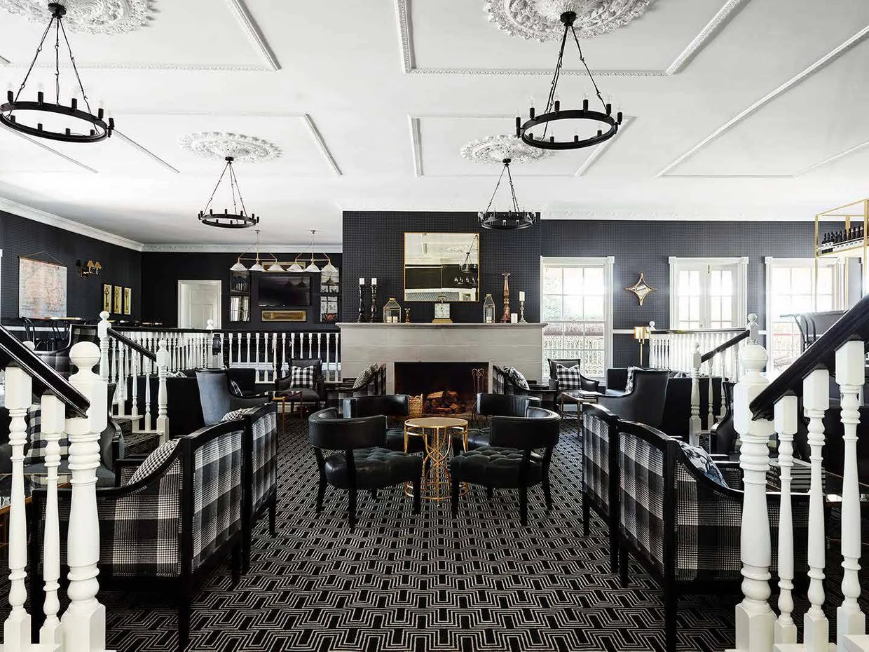 Sebel Kirkton Park — Yves Axminster carpet by Greg Natale in a hospitality interior