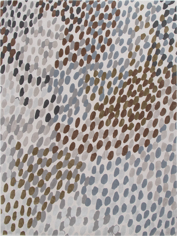 overhead image of the Dotty Pistachio rug designed by designer rugs 