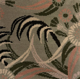overhead image of the Deco Palm Beachwood axminister carpet designed by house of heras