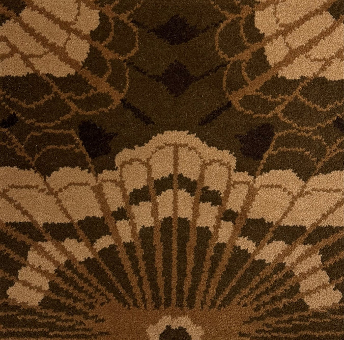 overhead image of the webbed Bronze axminister carpet