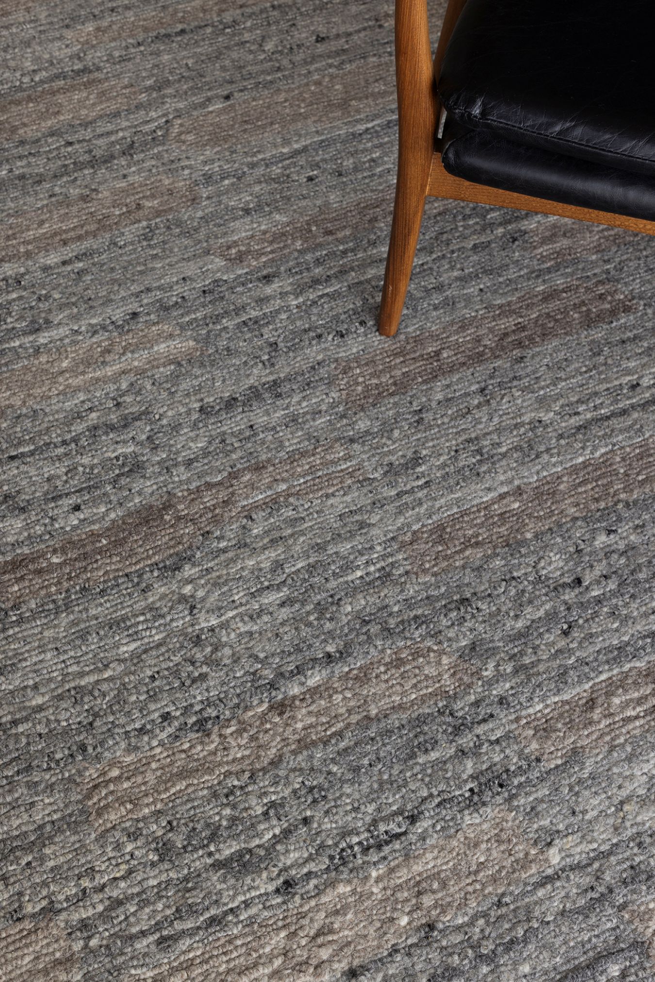 close up image of the Escalo Grey rug designed by designer rugs