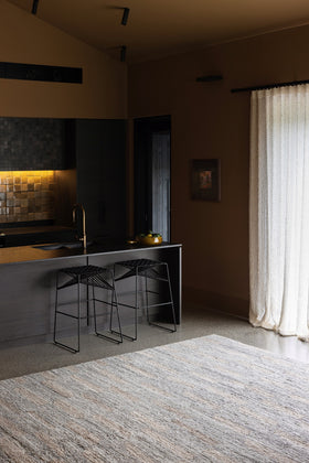 location image of the Escalo Grey rug designed by designer rugs