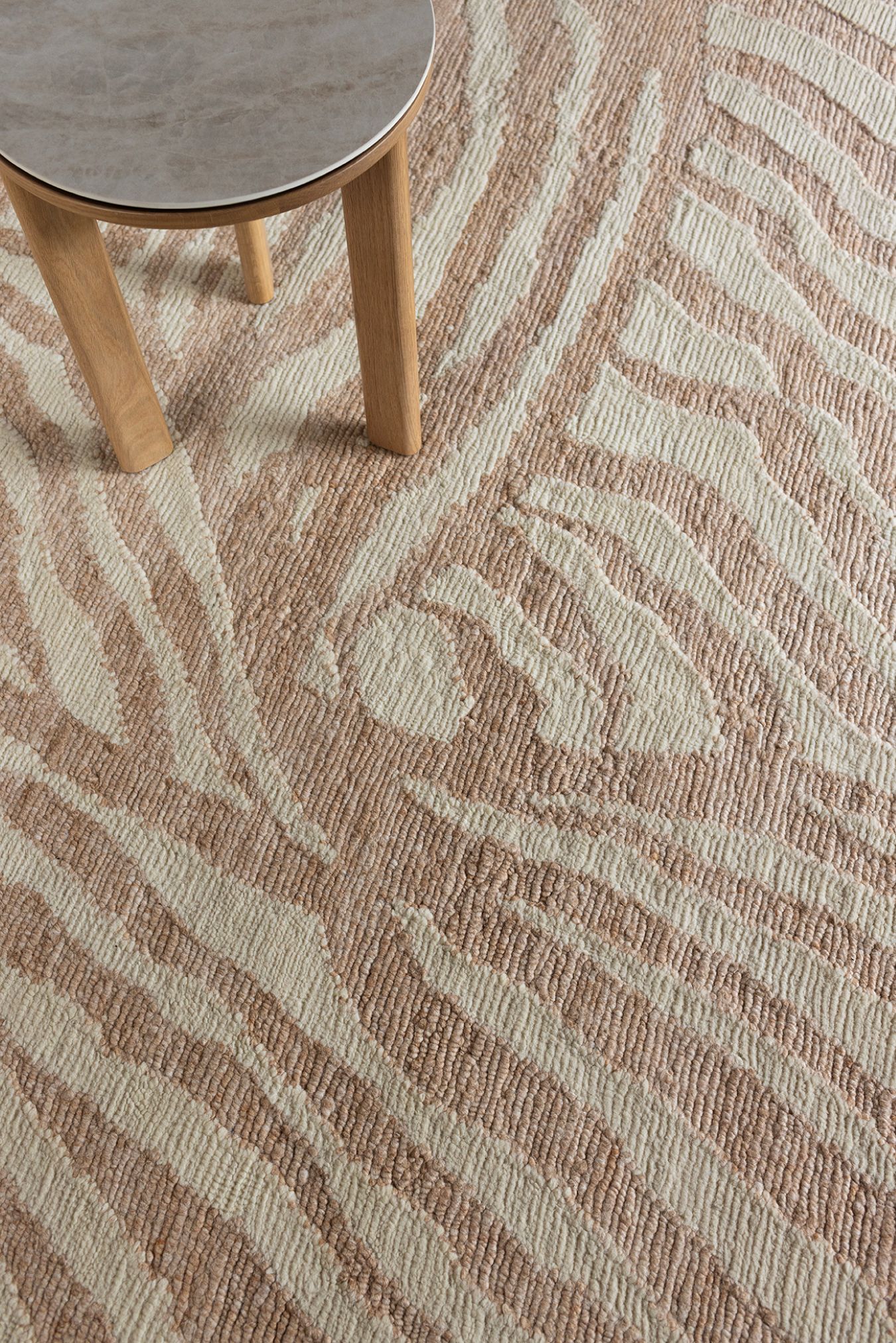 close up image of the Frederick Ginger rug designed by designer rugs