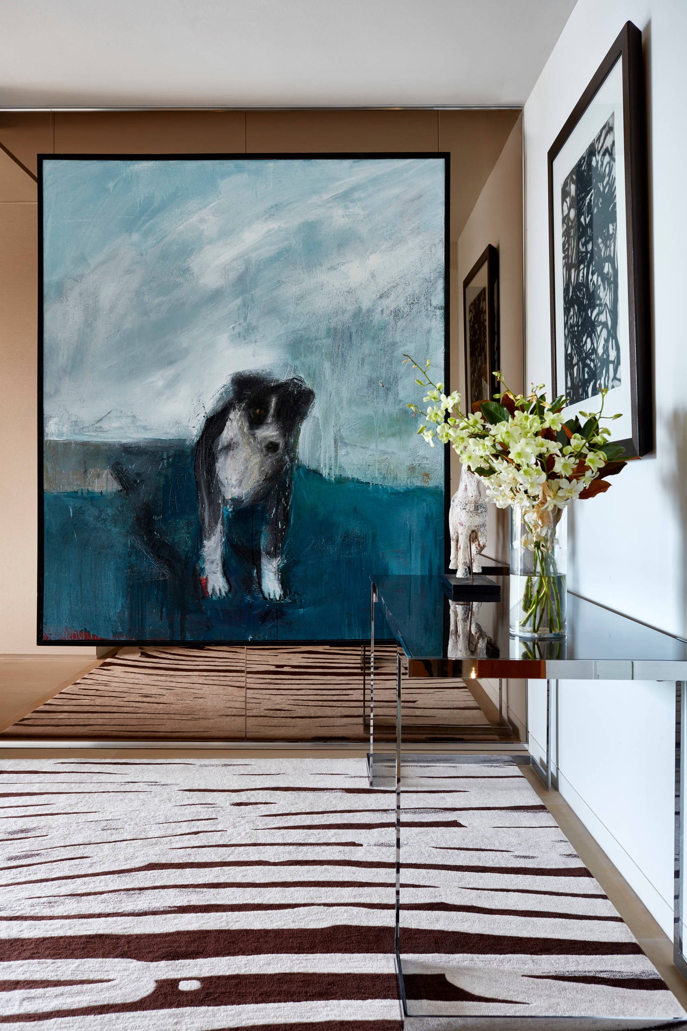 Hand Tufted Body Paint Rug by Minnie Pwerle