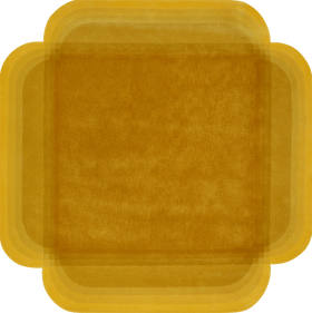 Overhead of Meadow Rug with yellow gradient