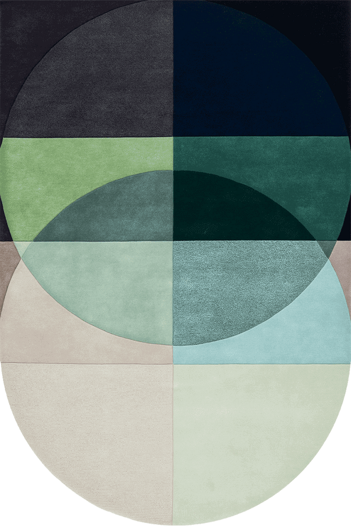 overhead of ocean rug by bernabeifreeman blue green