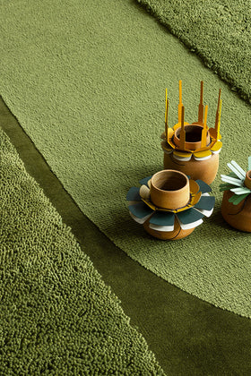 close up image of the Terra rug designed by bernabeifreeman