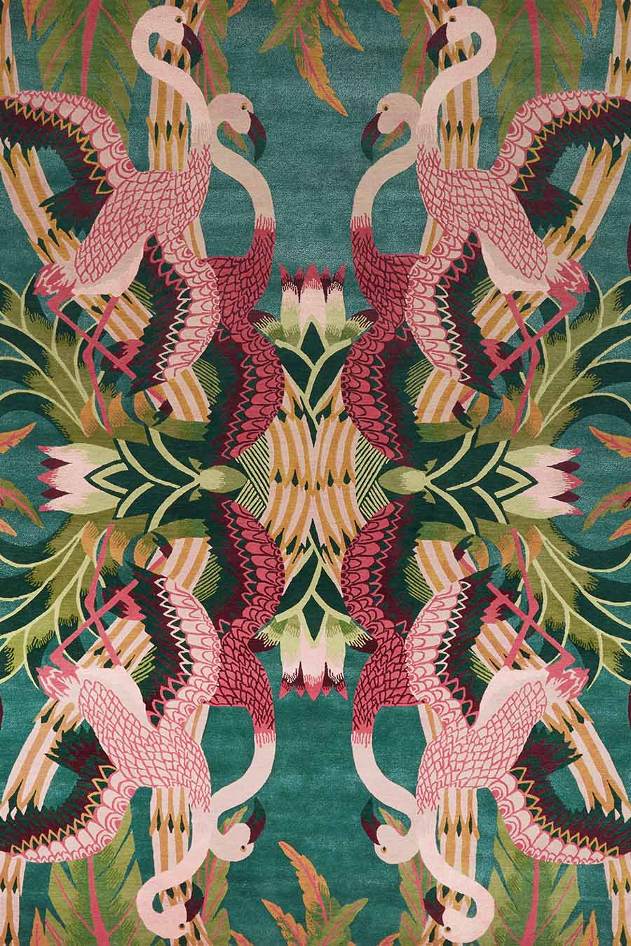 image of the flamboyance rug designed by catherine martin