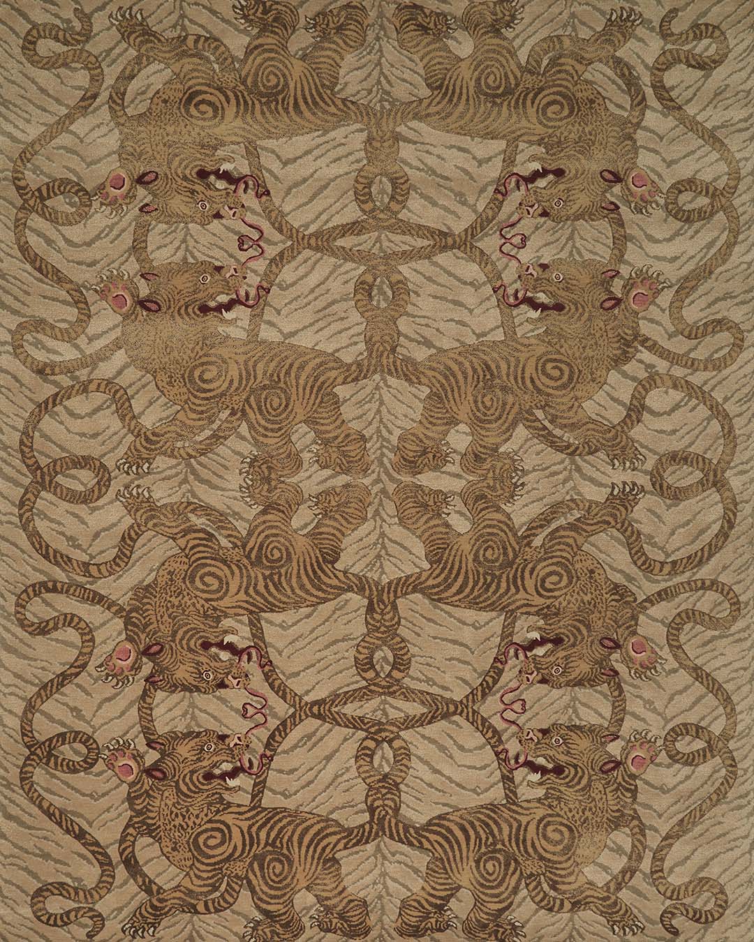 Tiger Knot Caramel Handknotted