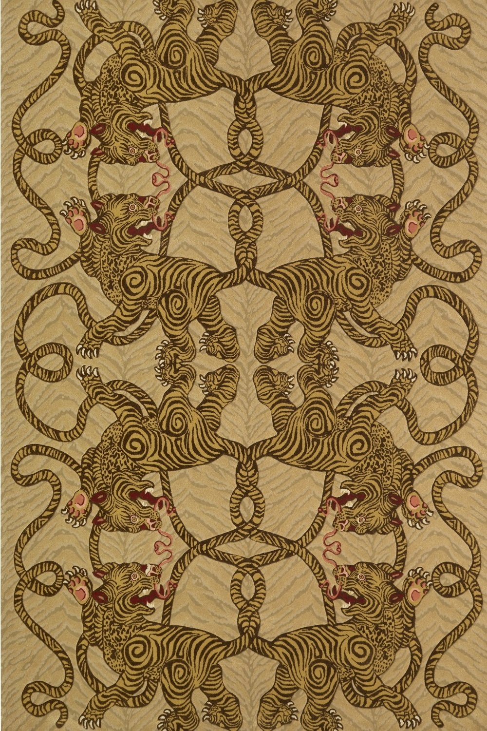 Tiger Knot Caramel Hand Tufted