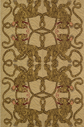 Tiger Knot Caramel Hand Tufted