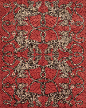 Tiger Knot Chilli - Catherine Martin- Designer Rugs