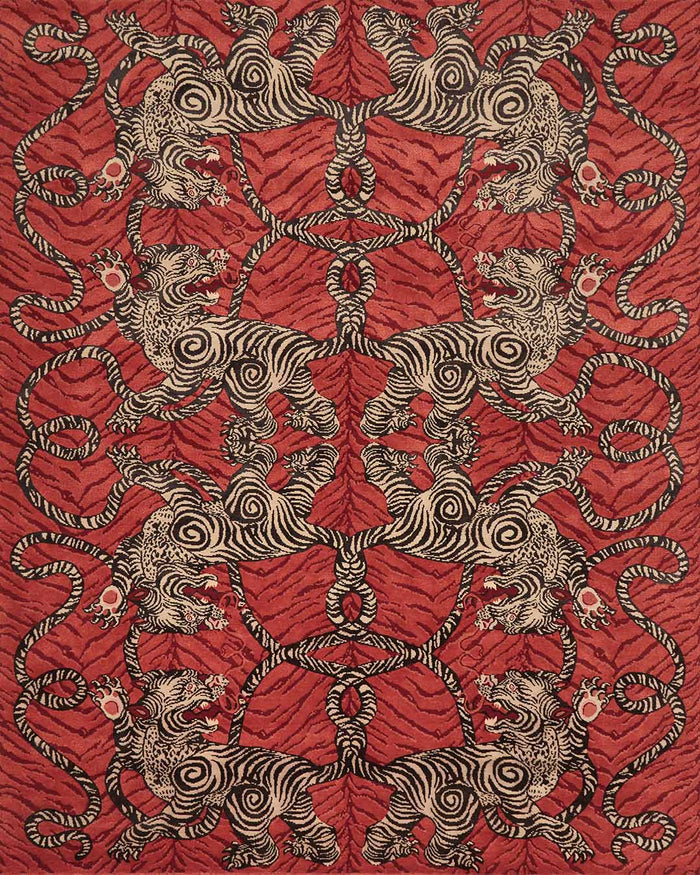 Tiger Knot Chilli - Catherine Martin- Designer Rugs