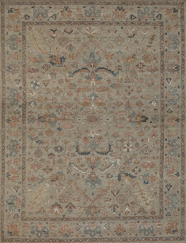 image of the jomana olive handknot rug