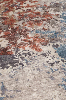 Detailed image of distressed Malaga rug