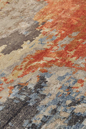 Detailed image of multi coloured Agate rug