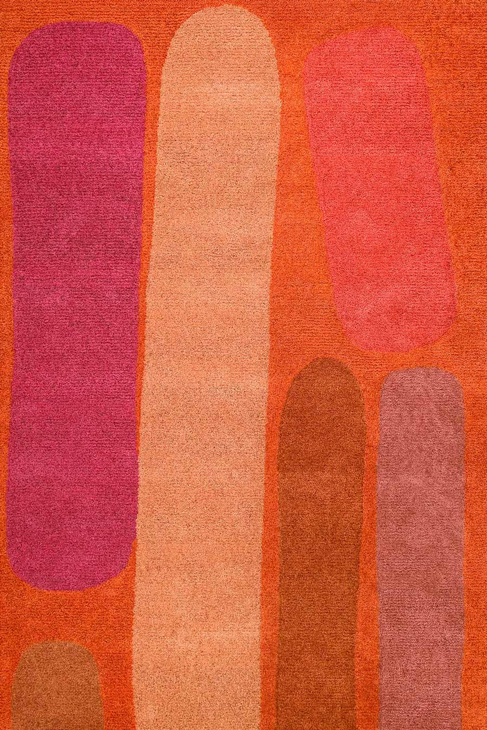 overhead of totem rug by dinosaur designs