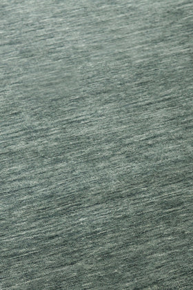 Detailed view of textured Zen rug in green colour