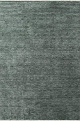 Overhead view of textured Zen rug in green colour