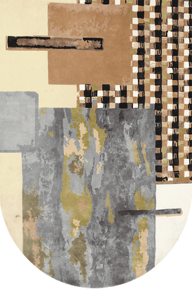 overhead of materiality 3 green rug by emma elizabeth designs
