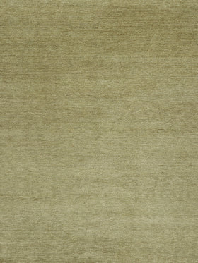 Overhead image of the Esperance handknot rug in sage green.