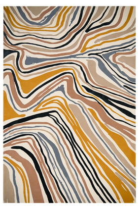 overhead image of the Slice rug designed by Daniela-Casadio