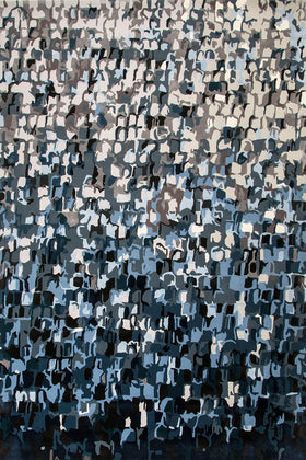 overhead of bronte rug by felicia aroney blue painterly