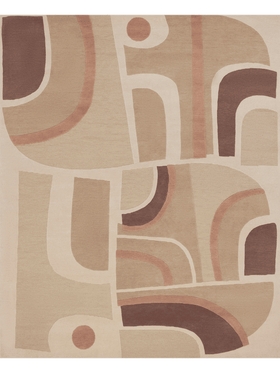 overhead image of the Dura handknot rug designed by Greg Natale