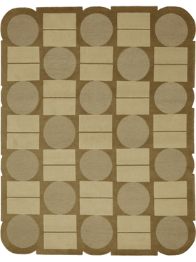 overhead image of the vivo handknot rug designed by Greg Natale