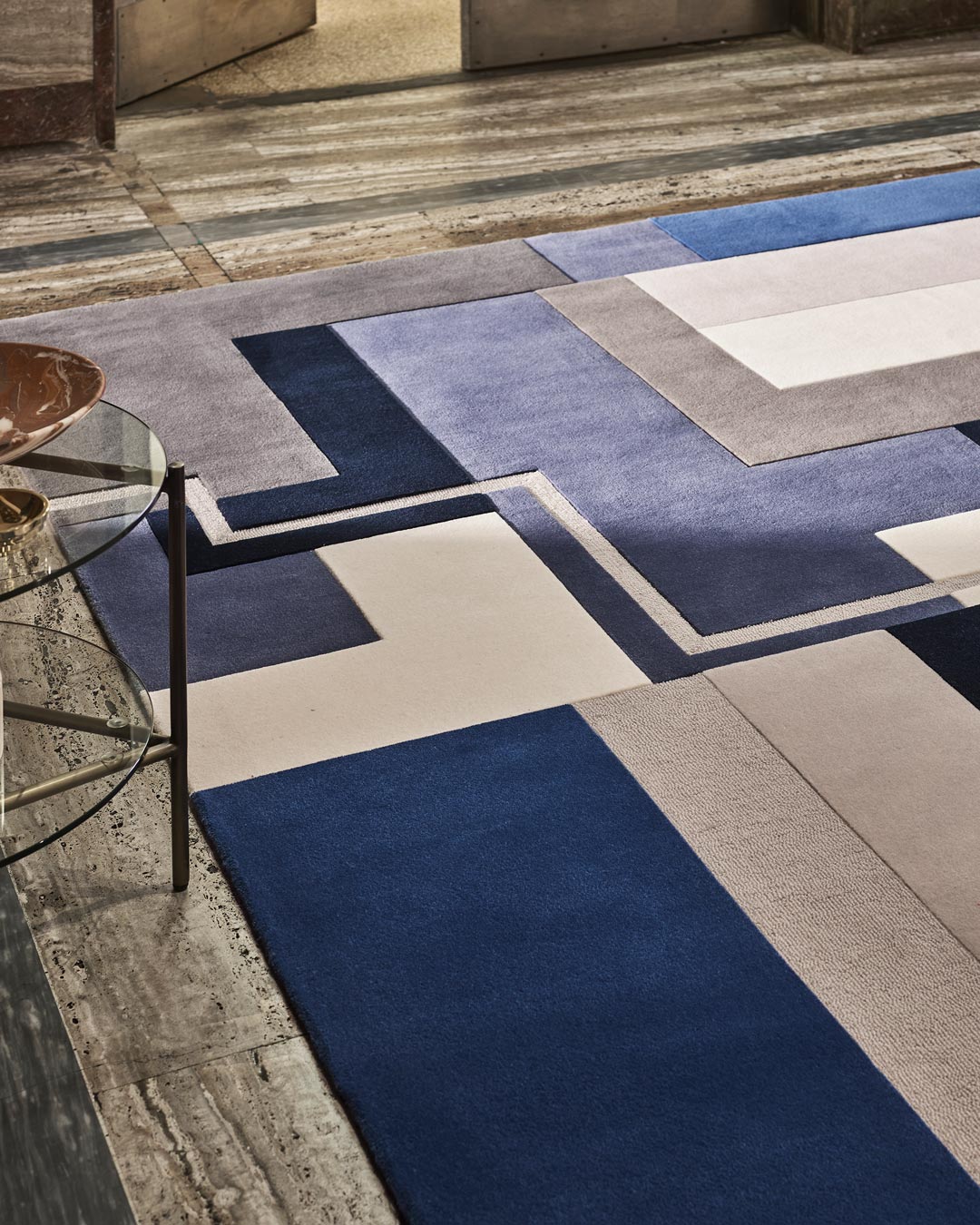 close up of dunand rug by greg natale