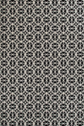 Overhead view of Emilio black and white patterned Axminster carpet by Greg Natale