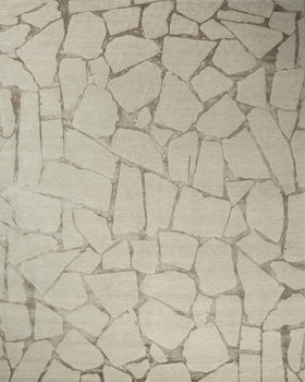 overhead of fragment rug by greg natale