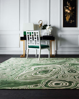 location shot of malachite rug by greg natale