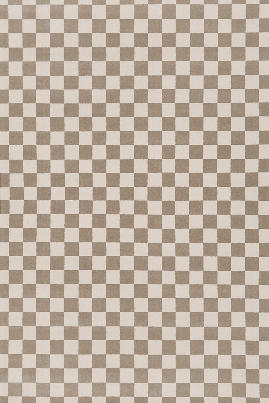 Overhead view of Match checked grey Axminster carpet by Greg Natale