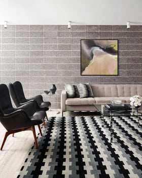 location living room shot of memphis rug by greg natale
