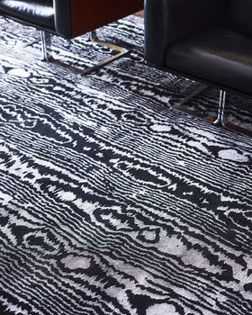 close up of moire rug by greg natale