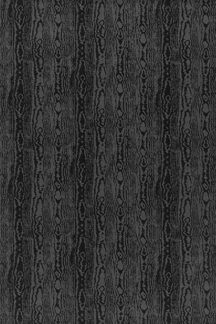 Overhead view of Moire charcoal Axminster carpet by Greg Natale