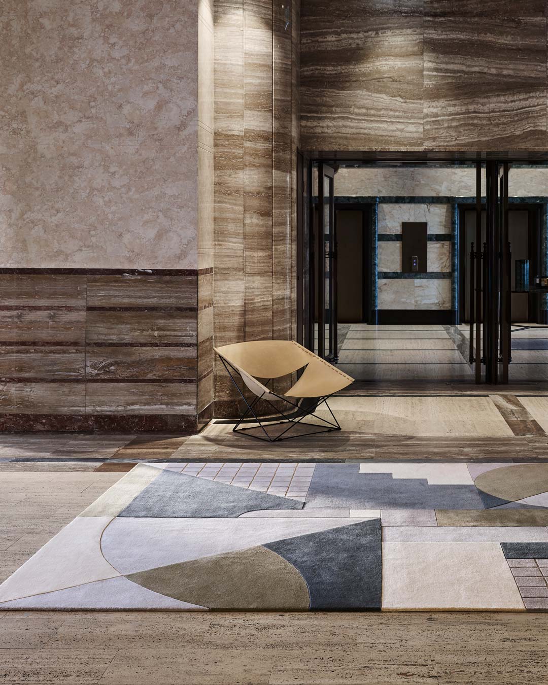 location shot of rateau rug by greg natale