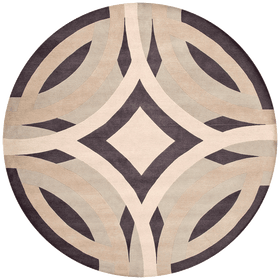 overhead of saint tropez round rug by greg natale
