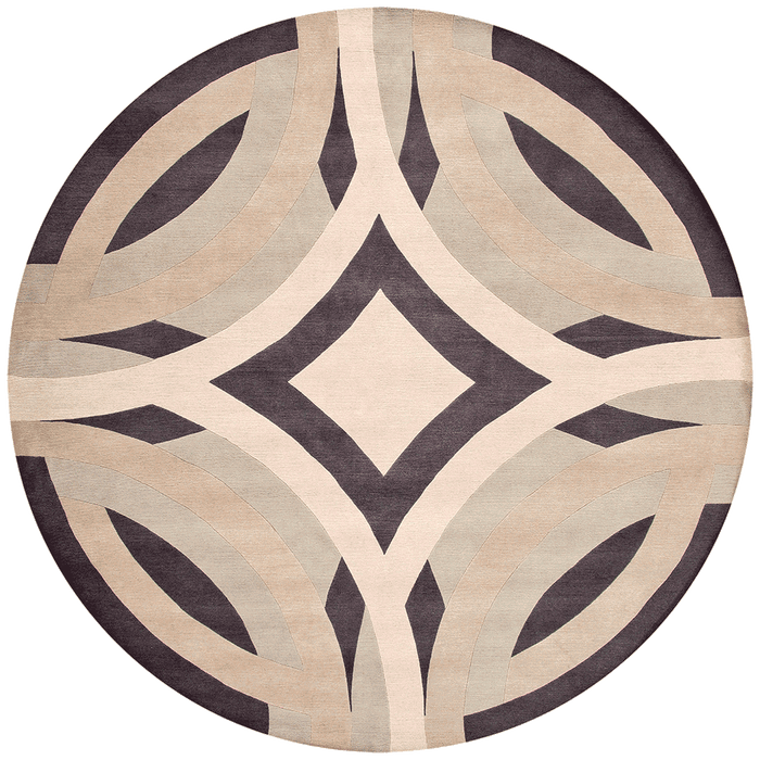 overhead of saint tropez round rug by greg natale