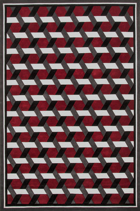 overhead of siena rug by greg natale