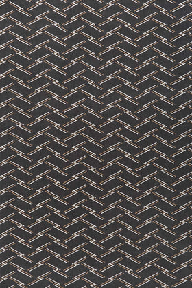 Overhead view of Windsor brown geometric Axminster carpet by Greg Natale
