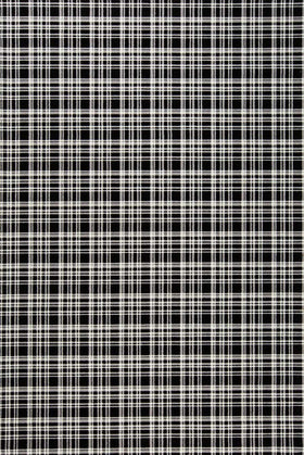 Overhead view of Alford black and white tartan Axminster carpet