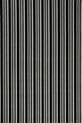 Overhead view of Leith black and white striped Axminster carpet
