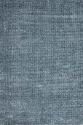 Overhead view of textured Nickel rug in denim colour