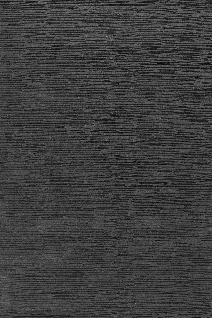 Overhead view of textured Rhodium rug in charcoal colour